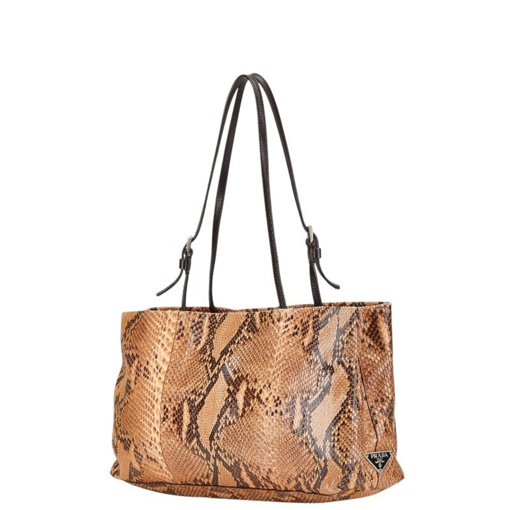 Prada Handbag Brown Leather Python - image 2
